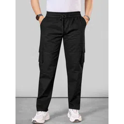 CHARLOTTE GRACIOUS Men Comfort High-Rise Wrinkle Free Cargos Trousers-picture-15