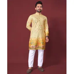 charlotte gracious Men Floral Print Regular Fit Kurta-picture-26
