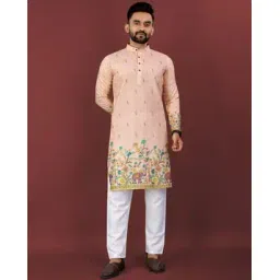 charlotte gracious Men Floral Print Regular Fit Long Kurta-picture-38