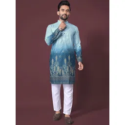 CHARLOTTE GRACIOUS Men Floral Printed Sequinned Shadow Work Kurta-picture-32