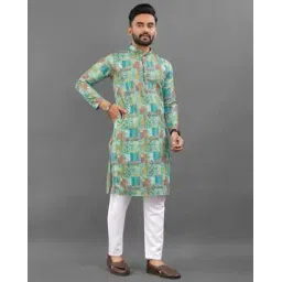 charlotte gracious Men Printed Regular Fit Long Kurta-picture-10