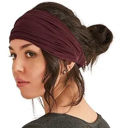 charm CCHARM Maroon Japanese Bandana Headbands for Men and Women ââ‚¬â€œ Comfortable Head Bands with Elastic Secure Snug Fit Ideal Runners Fitness Sports Football Tennis Stylish Lightweight M-picture-25