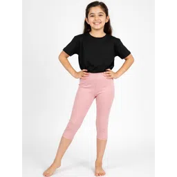 Charm n Cherish Girls Mid-Rise Three-Fourth Length Leggings-picture-28