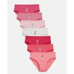 charm n cherish Girls Pack of 7 Graphic Print Briefs-picture-21