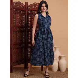CHARMANT Floral Print Fit & Flare Midi Dress-picture-27