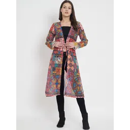 CHARMGAL Printed Longline Tie-Up Shrug-picture-35