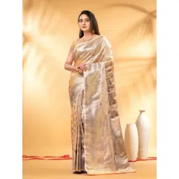 Charukriti Apricot Silk Embellished Saree-picture-40