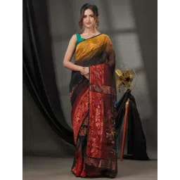 CHARUKRITI Black Woven Saree-picture-20