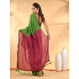 Charukriti Colourblocked Pure Cotton Saree image 4