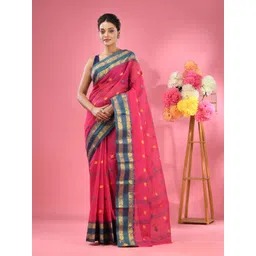 Charukriti Ethnic Woven Design Pure Cotton Taant Saree-picture-11