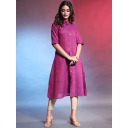 Charukriti Mandarin Collar A-Line Cotton Kurta-picture-11