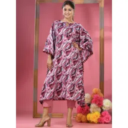 Charukriti Maroon Printed A Line Kurta-picture-23