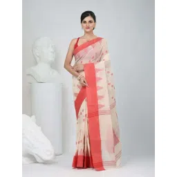 Charukriti Off White Cotton Woven Design Saree-picture-40