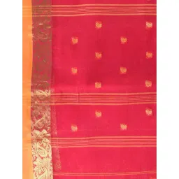 Charukriti Pink Cotton Woven Design Saree image 5