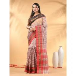 Charukriti White & Red Embellished Saree-picture-16