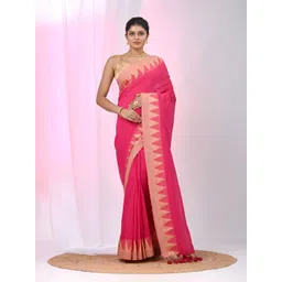 Charukriti Woven Design Border Pure Cotton Saree-picture-17