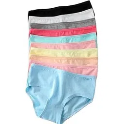 chawar Women's Candy (Pop) Color Brief/ 100% Super Soft Cotton Hipster Ladies Plain Bright Panty/Innerwear Inner Elastic Underwear Combo(Pack of 6) (Colour May Very)-picture-47