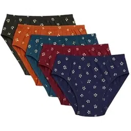 chawar Women's Floral Print Cotton Briefs Panty, Pack of 5, Multicolour-picture-10
