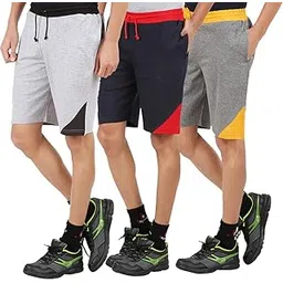 checkersbay Solid Men Sports Shorts (M, Grey,Navy,Charcoal)-picture-19