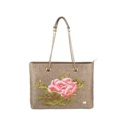 Cheemo Antique Gold Embroidered Medium Shoulder Handbag-picture-15