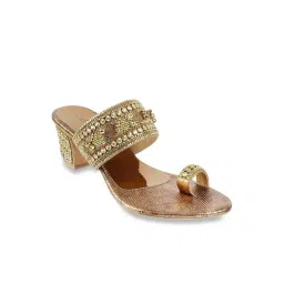 Cheemo Antique Gold Toe Ring Sandals-picture-42