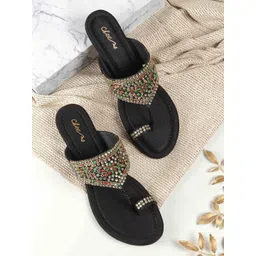 Cheemo Embellished Wedge Heel Sandals-picture-14