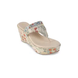 Cheemo Women Embellished Party Wedge Sandals-picture-10