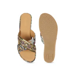 Cheemo Women Embellished Party Wedge Sandals image 3