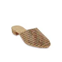 Cheemo Women's Antique Gold Mule Shoes-picture-25