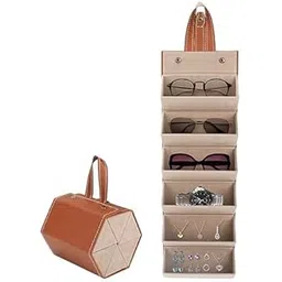 cheet enterprise 6 Slots Multiple Glasses Case PU Sunglasses Holder Sunglasses Travel OrganizerFoldable Glasses Storage Box Collector-picture-32