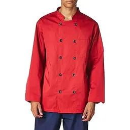 chef code Men's 10 Pearl Button Classic Chef Coat, White, M-picture-52