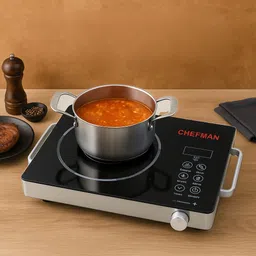 chefman Electric Infrared Cooktop 2200W with Touch Panel, Timer & 4 Preset Modes Electric Cooking Heater-picture-17