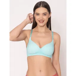 Chelvet Green Nylon Solid Lightly Padded Non-Wired Medium Coverage Everyday Bra-picture-24