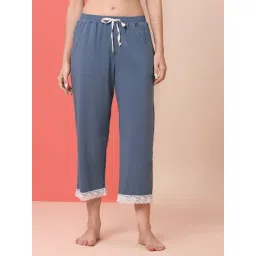 Chemistry Blue Cotton Solid Pyjama-picture-12