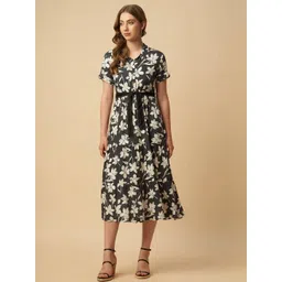 Chemistry Floral Printed A-Line Dress-image-34