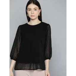 Chemistry Polka Dot Puff Sleeve Top-picture-26