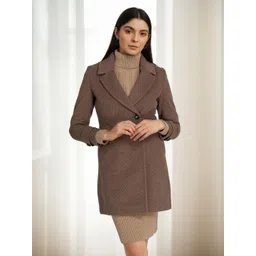 chemistry Polyester Solid Coat For Women-picture-13