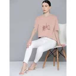 Chemistry Printed Drop-Shoulder Sleeves Pure Cotton T-shirt-image-11