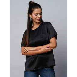 Chemistry Round Neck Satin Top-picture-23