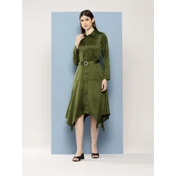 Chemistry Satin Finish Shirt Midi Dress-picture-15