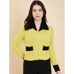 Chemistry Self Designed Lapel Collar Woollen Cardigan-picture-31
