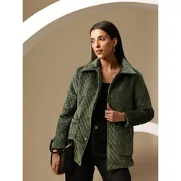 Chemistry Single-Breasted Quilted Velvet Overcoat-picture-23