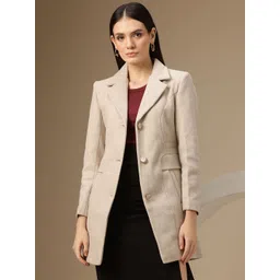 Chemistry Single-Breasted Woollen Tweed Longline Overcoat-picture-13