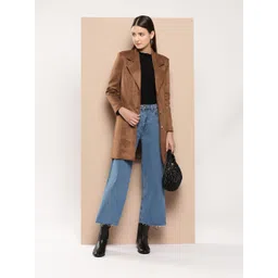 Chemistry Solid Suede Finish Longline Overcoat-picture-27