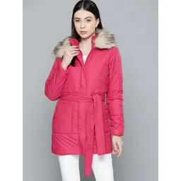 Chemistry Women Longline Padded Jacket with Belt-picture-16