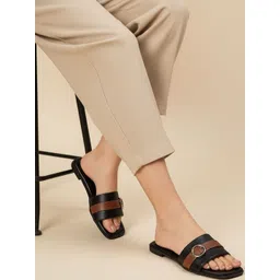 Chemistry Women Open Toe Flats with Buckles-picture-21