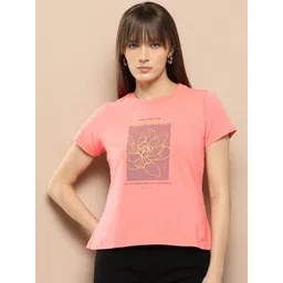 Chemistry Women Printed Drop-Shoulder Sleeves T-shirt-image-39