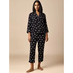 Chemistry Women Printed V-Neck Night suit-image-47