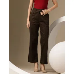 Chemistry Women Pure Cotton High-Rise Pleated Trousers-picture-23