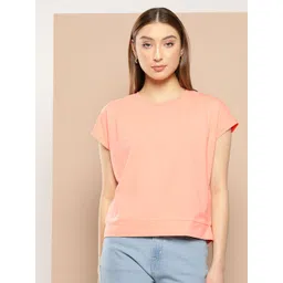 Chemistry Women Round Neck Solid T-shirt-picture-41